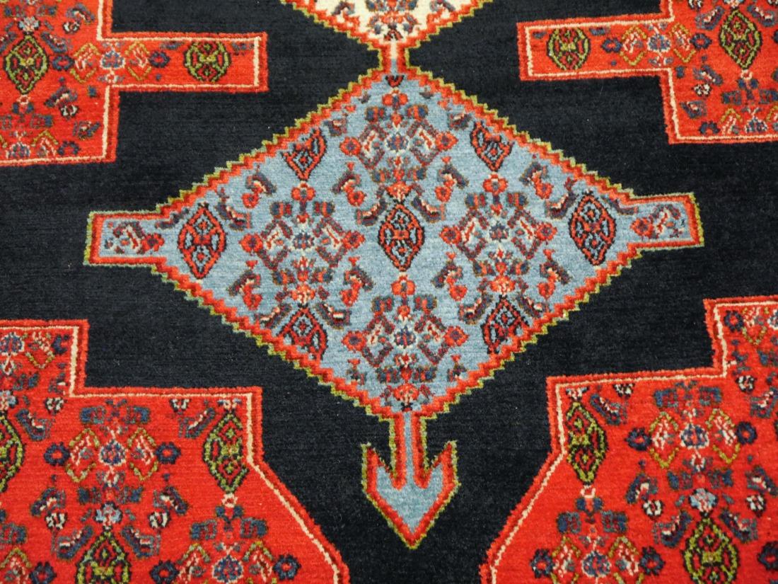 Hand-Knotted Vintage tribal rug hand-knotted Midcentury For Sale