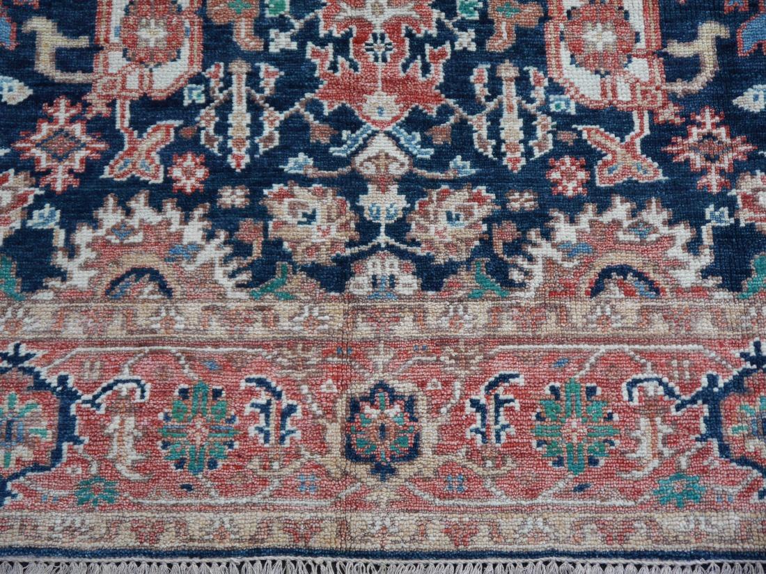 Contemporary Heriz Rug Hand Knotted Low Wool Pile Vintage Look Djoharian Collection For Sale