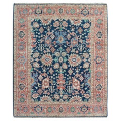 Heriz Rug Hand Knotted Low Wool Pile Vintage Look Djoharian Collection