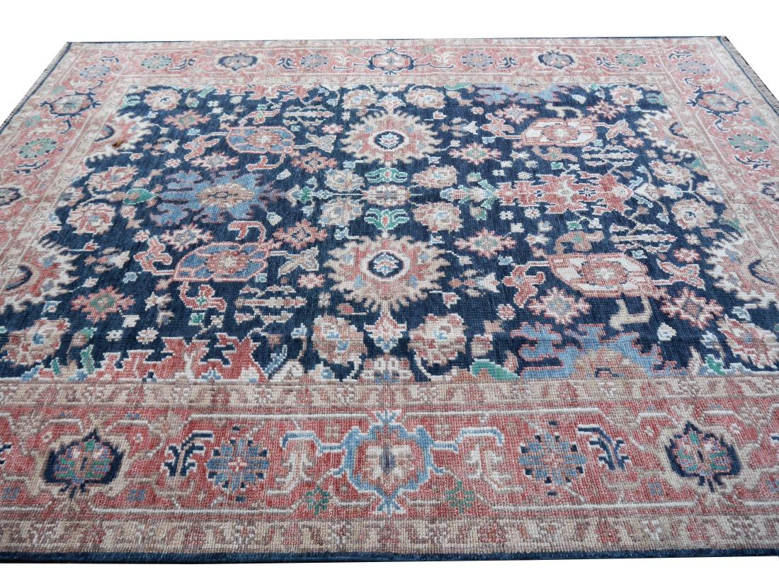 Heriz Rug Hand Knotted Low Wool Pile Vintage Look Djoharian Collection For Sale 8