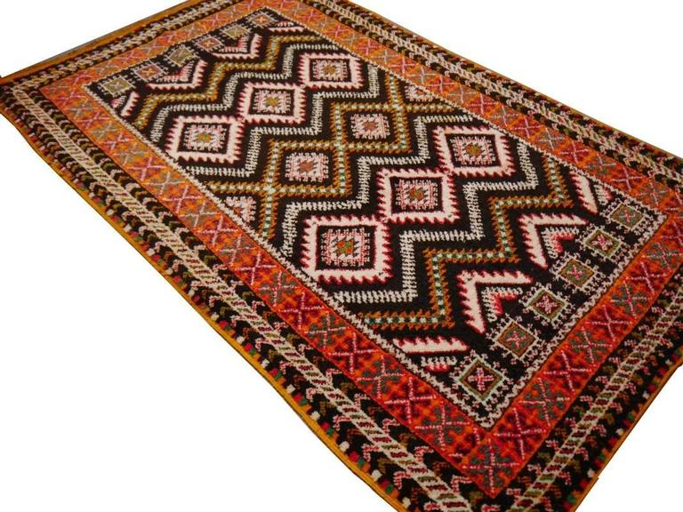 MidCentury Tribal North African Moroccan Berber Rug at 1stDibs north