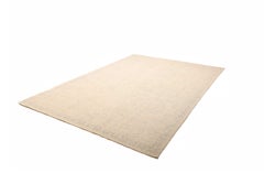 Knotted Faded Oushak Rug, Muted Ivory Pastel, 9'6" x 6'9" Djoharian Collection