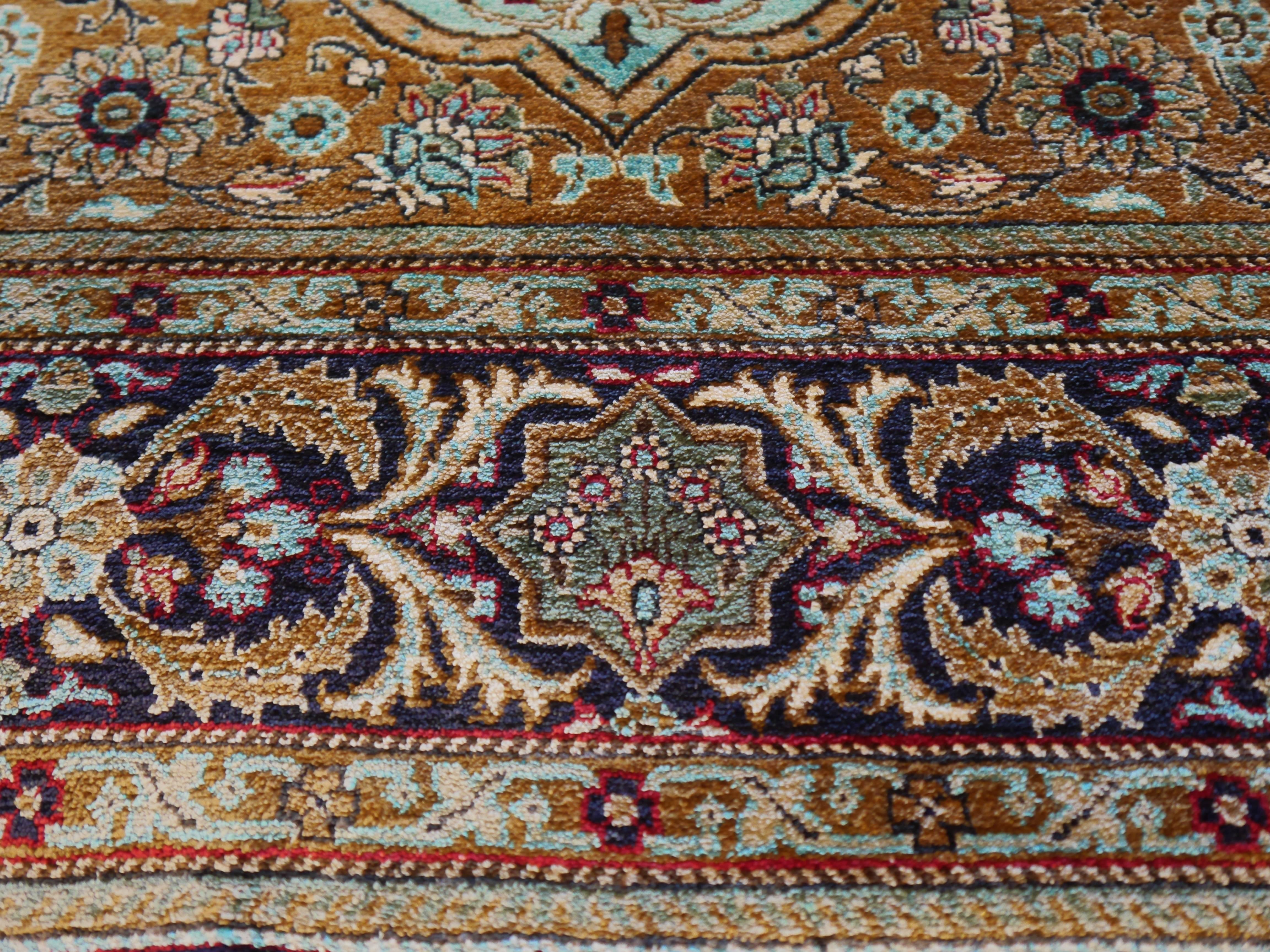 20th Century Fine Vintage Persian Qum Silk Rug
