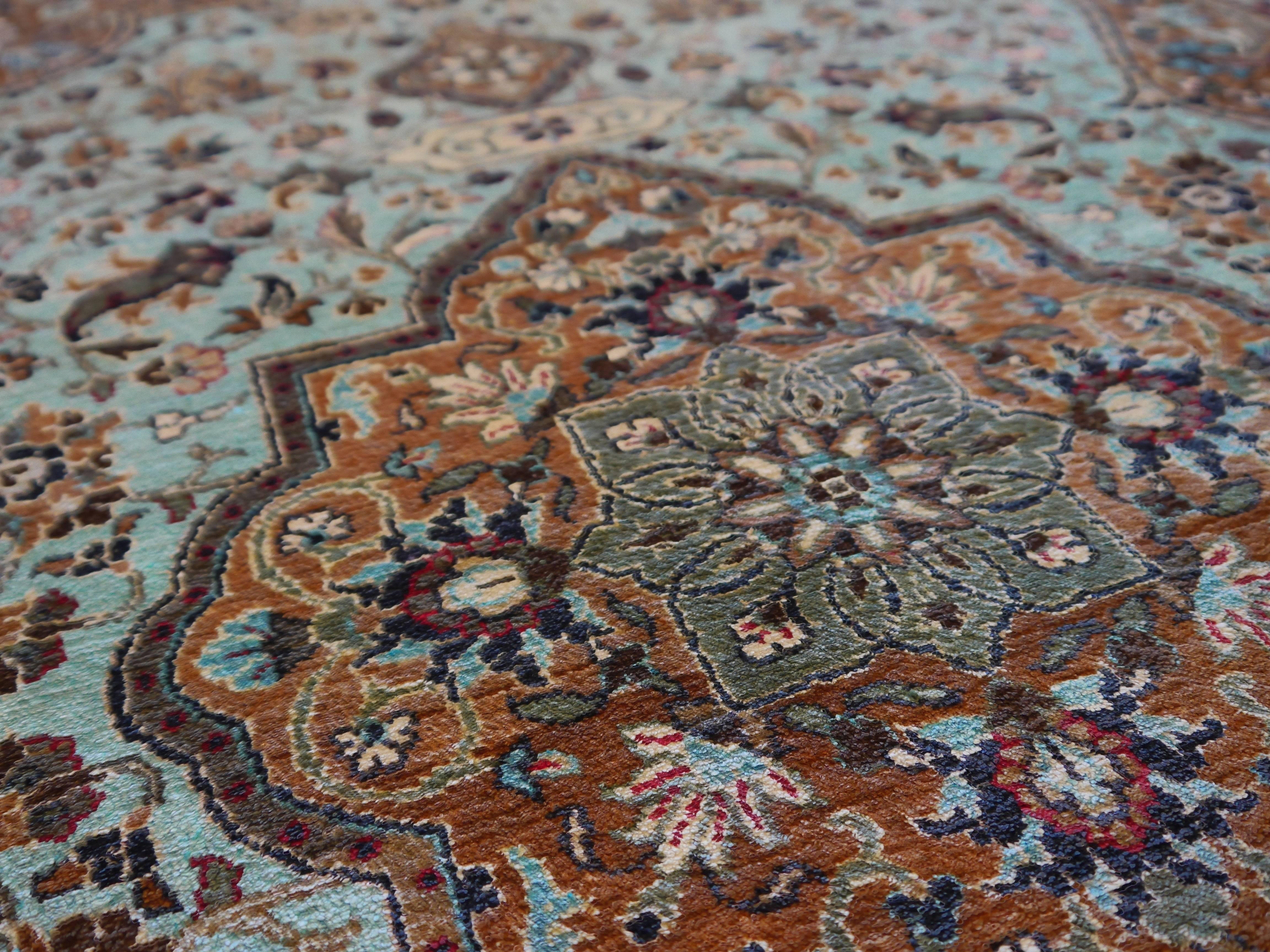 Fine Vintage Persian Qum Silk Rug 3