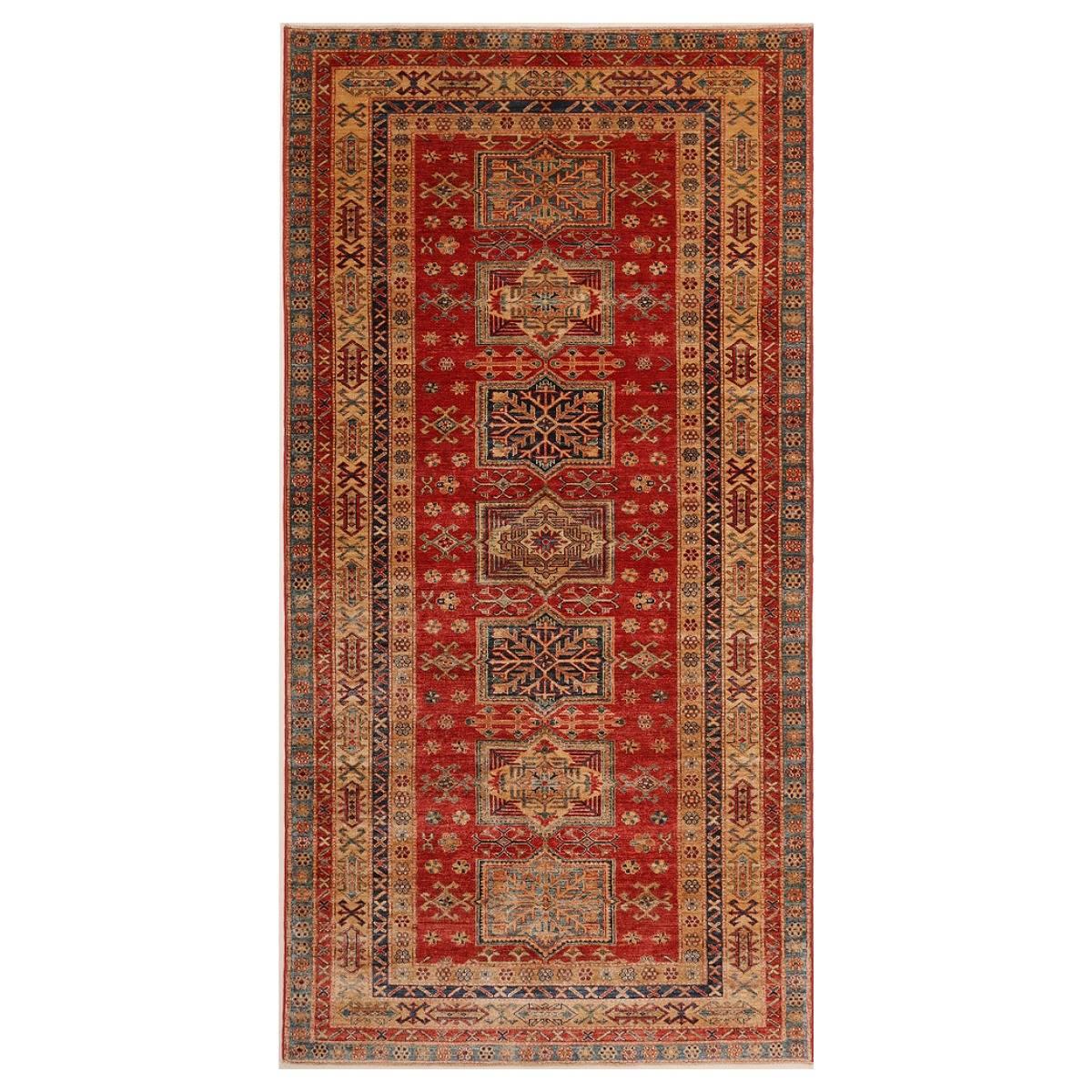 Listed as a pair! 
Beautiful hand-knotted fine Sherwan rugs. Wool pile with low cut. Both rugs are new production of high grade quality. 
We are located in Germany and ship worldwide to customers retail, wholesale and interior designers.