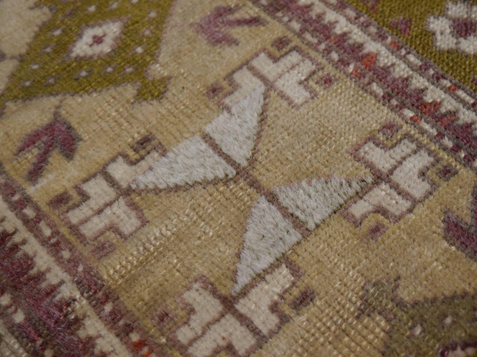 Hand-Knotted Vintage Melas Rug 3 ft. 8 in.W x 8 ft. 0 in.L