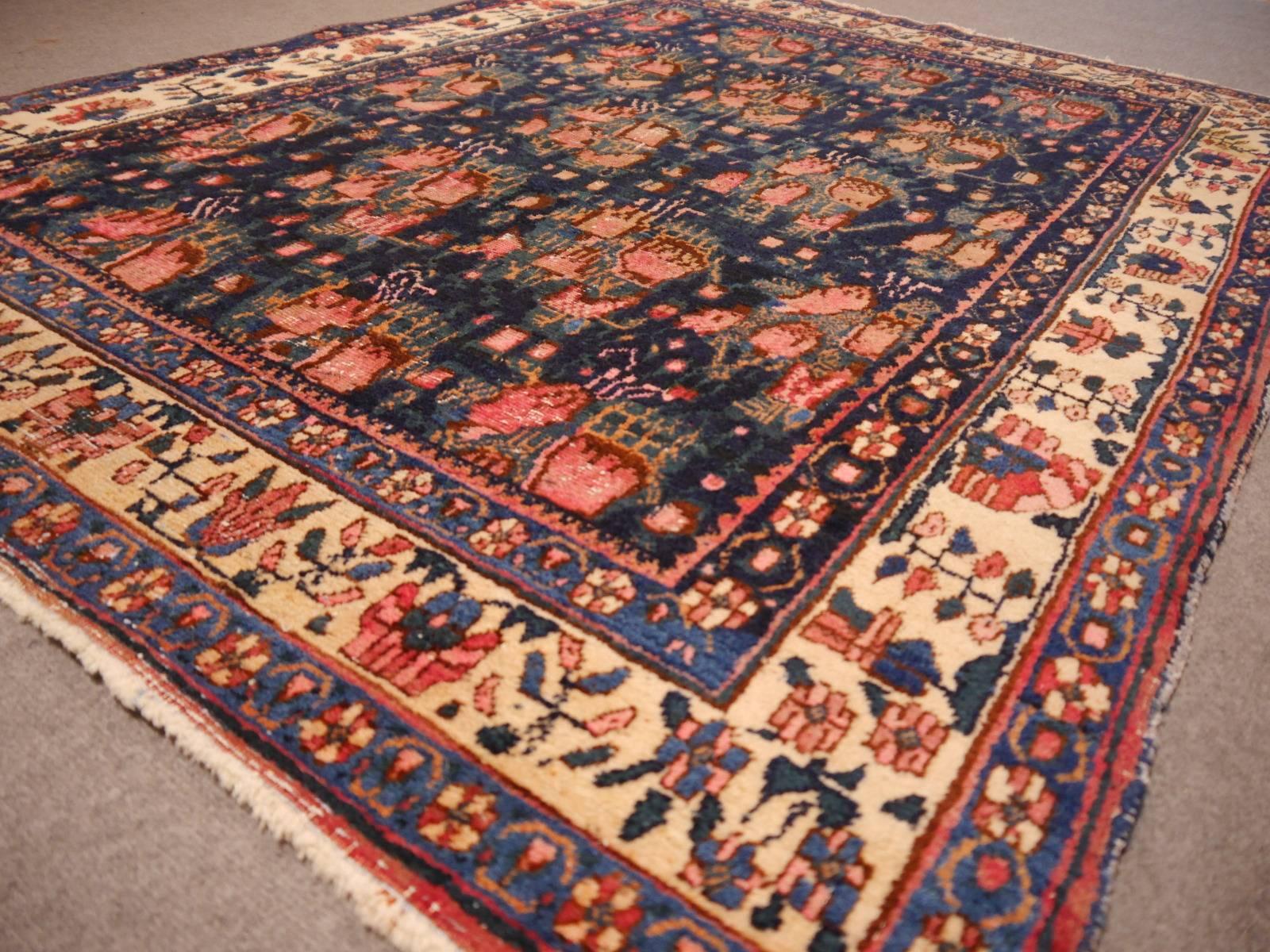 worn persian rug