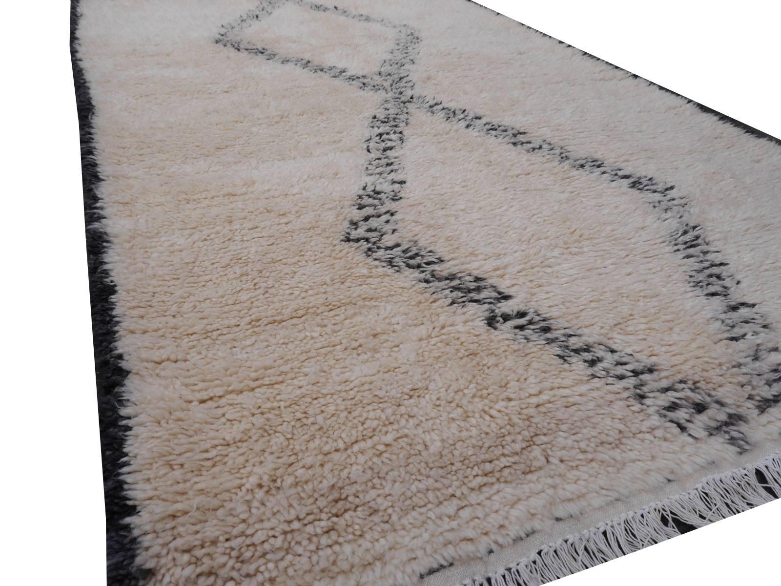 black and white tribal rug