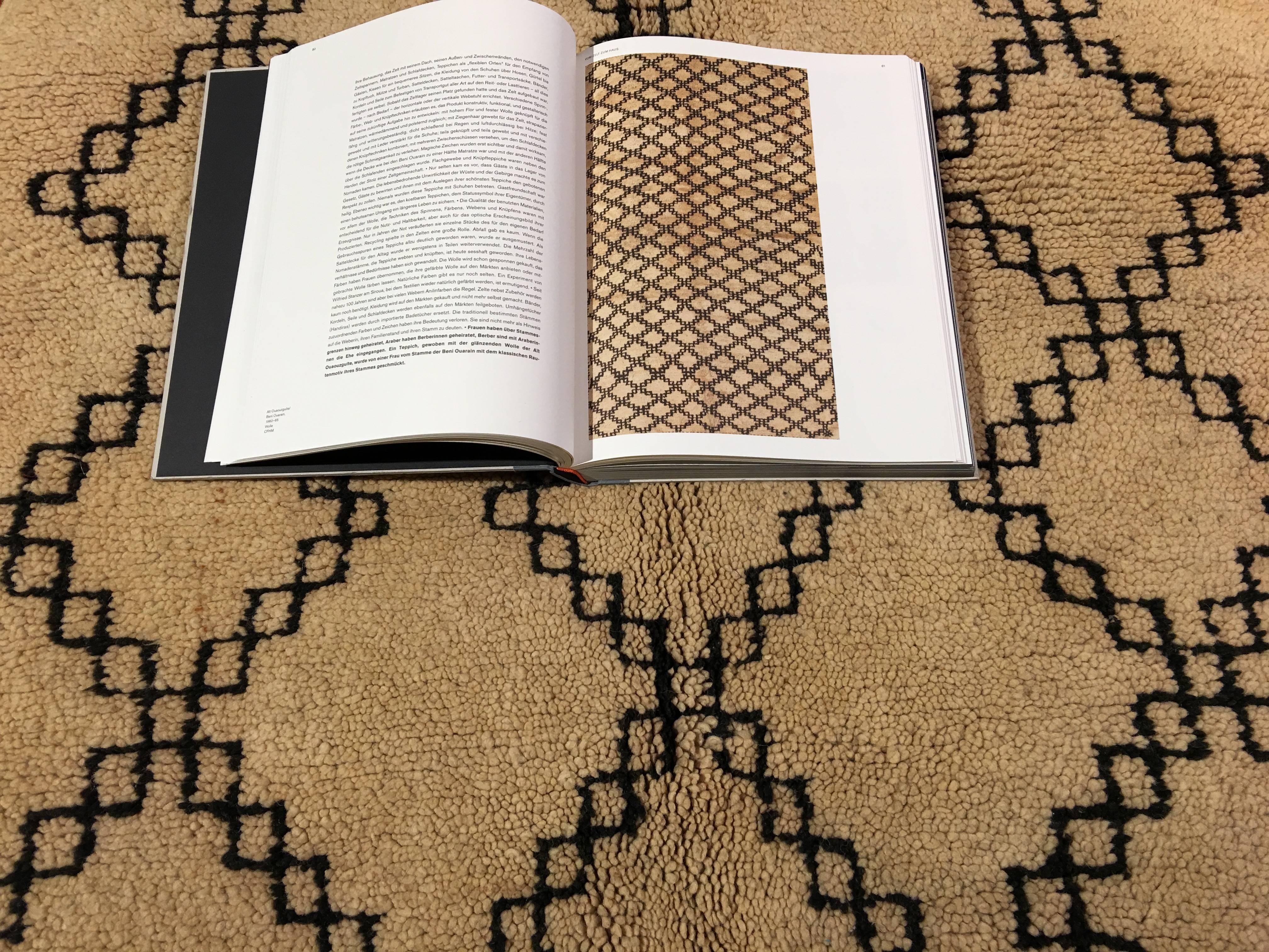 Vintage Moroccan Berber Rug Beige Brown North African Tribal Carpet 2