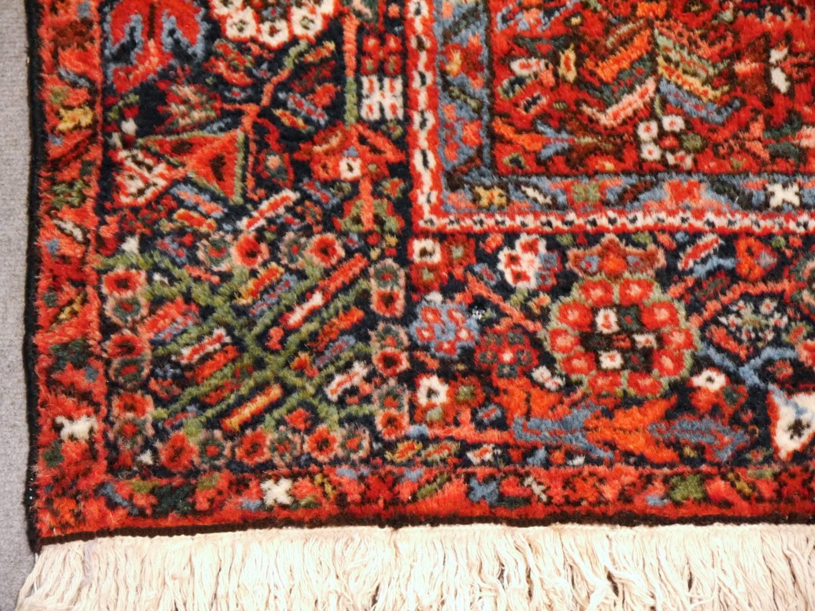 Azerbaijani Antique Rug in Brown and Blue very good condition For Sale