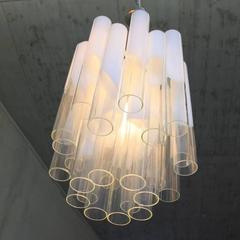 Mazzega Ceiling Lamp with Glass Tubes, Italy