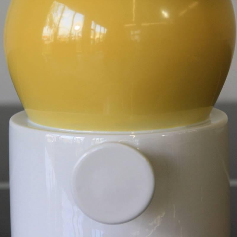 Vase in ceramic, by Ettore Sottsass, 1983.

The Euphrates vase, made in ceramic porcelain. This is part of the Rivers series, designed by Sottsass 1981-1988.

Stamped underneath.