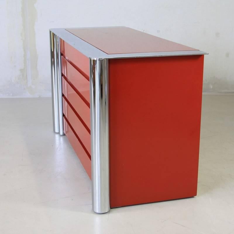 Late 20th Century Chest of Drawers Attributed to Acerbis, Italy, 1970s For Sale
