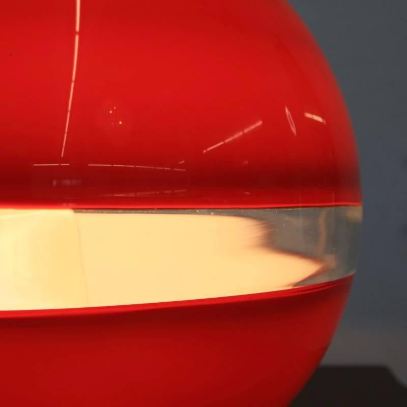 Glass table lamp, Italy, 1970s.
Condition: 

Excellent condition.
 