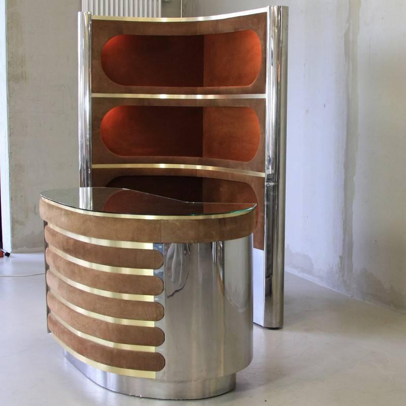 Two-Piece Bar in the Style of Mr. Rizzo, Italy 1960-1970 In Good Condition In Berlin, DE