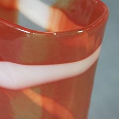 Murano Glass Vase with Stripes