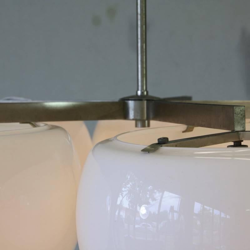 Five Shade Ceiling Lamp Designed by Vico Magistretti, 1961 In Excellent Condition In Berlin, DE