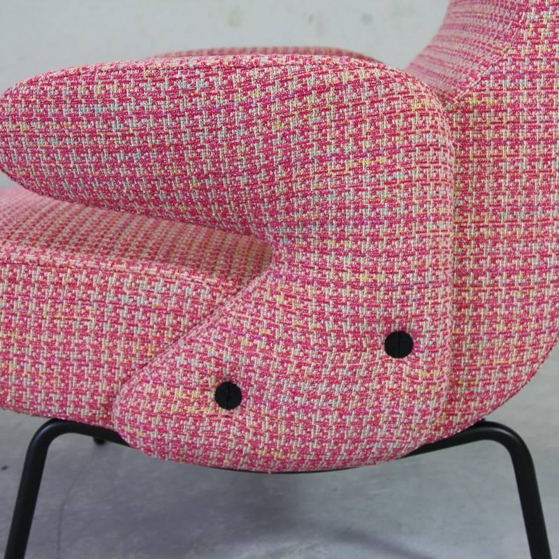 Italian Delfino Lounge Chair and Pouf by Eberto Carboni For Sale