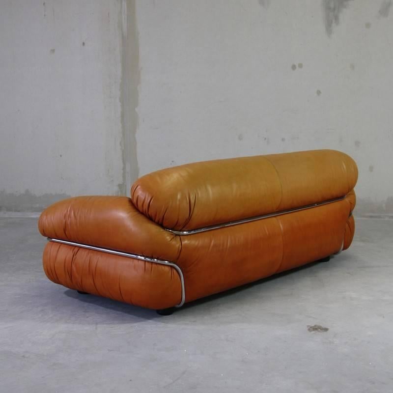 Leather Sofa by Gianfranco Frattini, 1969 In Good Condition In Berlin, DE