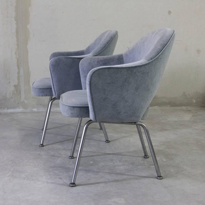 Set of Four Saarinen Executive Side Chairs, Knoll International In Good Condition In Berlin, DE