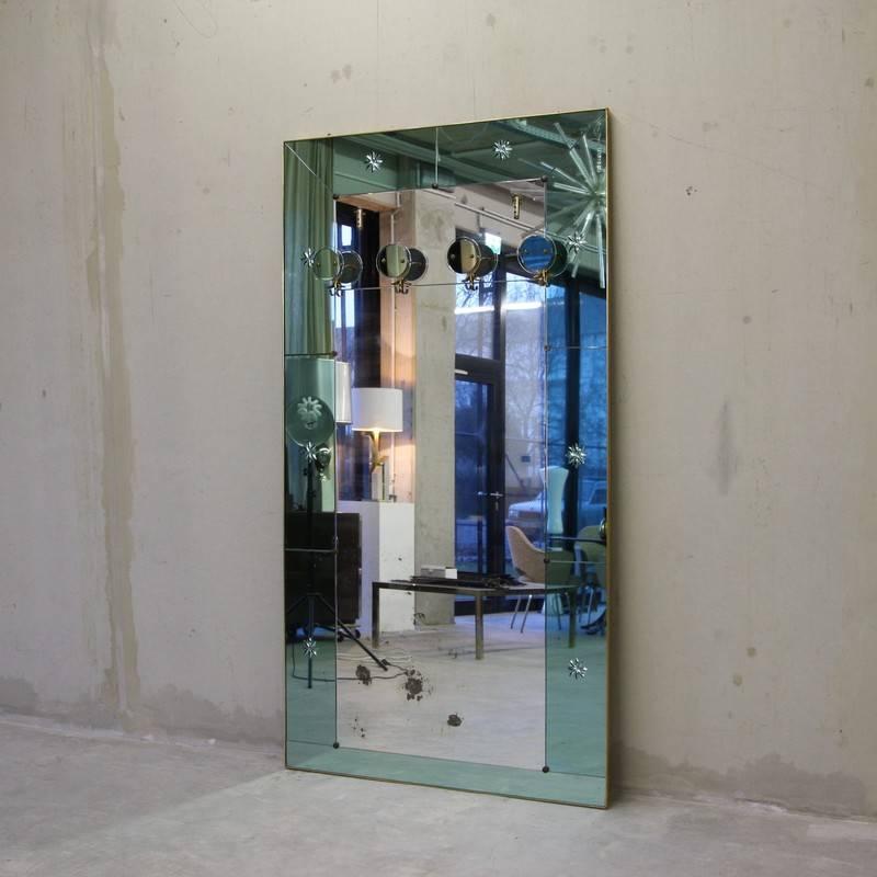 Italian Large Floor Mirror, Italy, 1950s