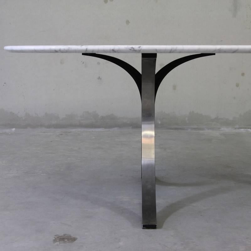 Modern Osvaldo Borsani, Large Carrara Marble Dining Table, 1964