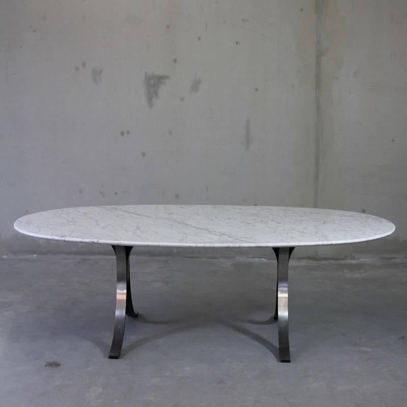 Osvaldo Borsani, Large Carrara Marble Dining Table, 1964 1