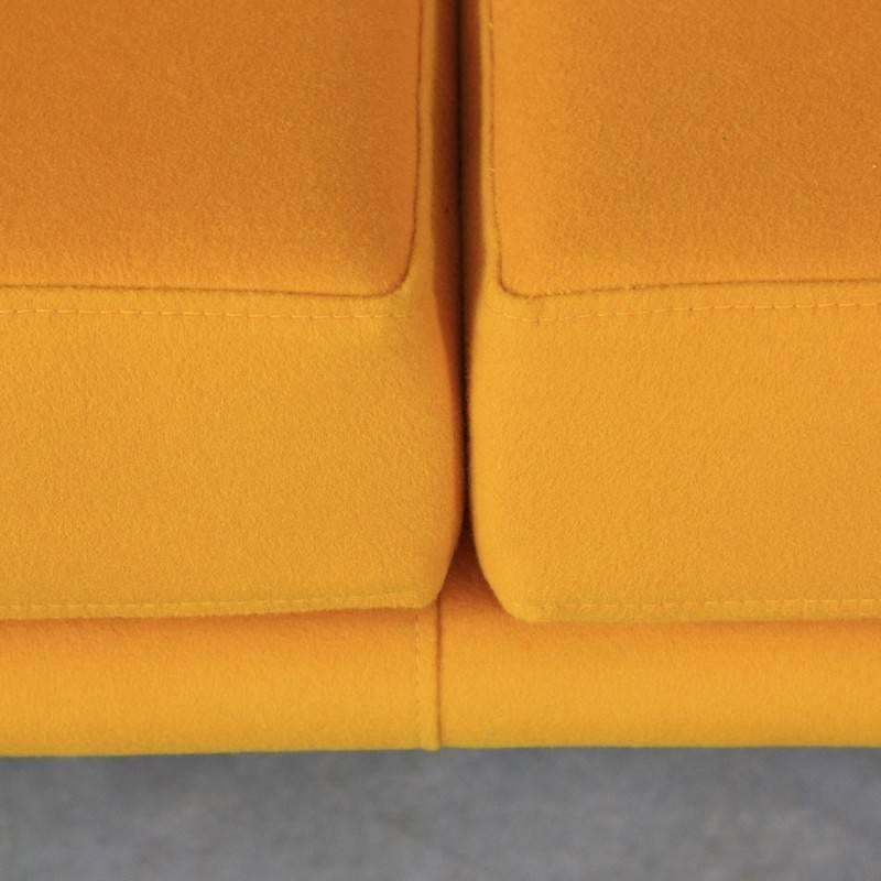 Sofa/ daybed, designed by Marco Zanuso, Italy, 1951.

The Sleep-O-Matic sofa produced by Arflex. Three legged design, converting into a daybed by pulling out the seat. Newly upholstered in yellow felt material. Amazing!
 