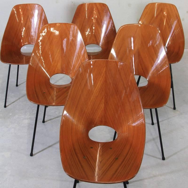 Modern Set of 6 Medea Chairs by Vittorio Nobili