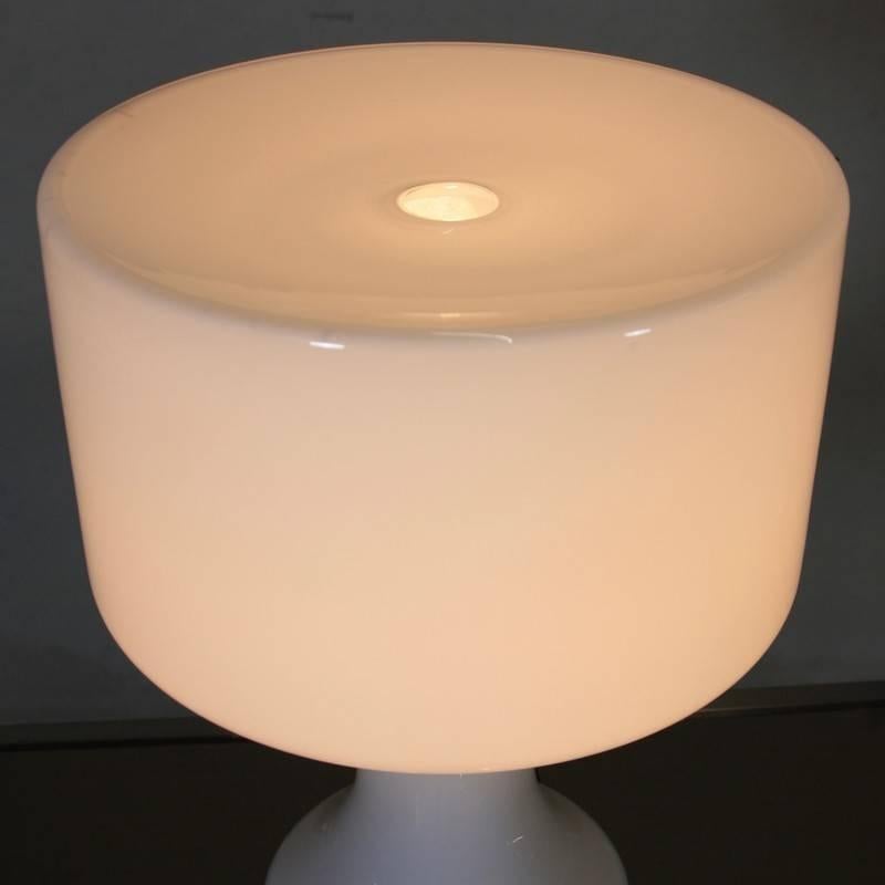 Opaque Murano glass table lamp, 1970s.