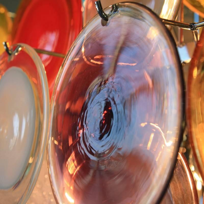 Modern Vistosi Glass Chandelier, Italy