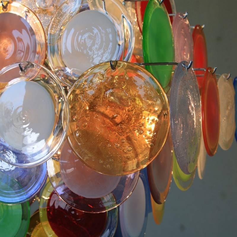 Vistosi Glass Chandelier, Italy In Excellent Condition In Berlin, DE