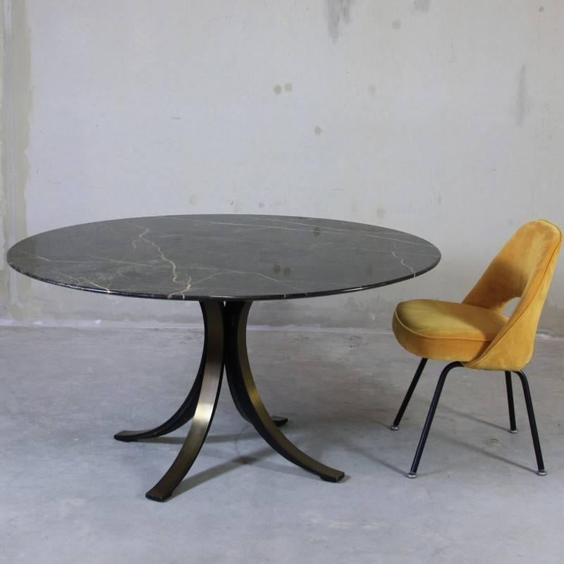 Osvaldo Borsani, Round Marble Dining Table 'Black' 1964 2