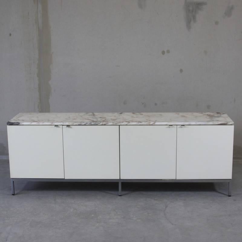 Modern Florence Knoll Credenza or Sideboard with Marble, 1954