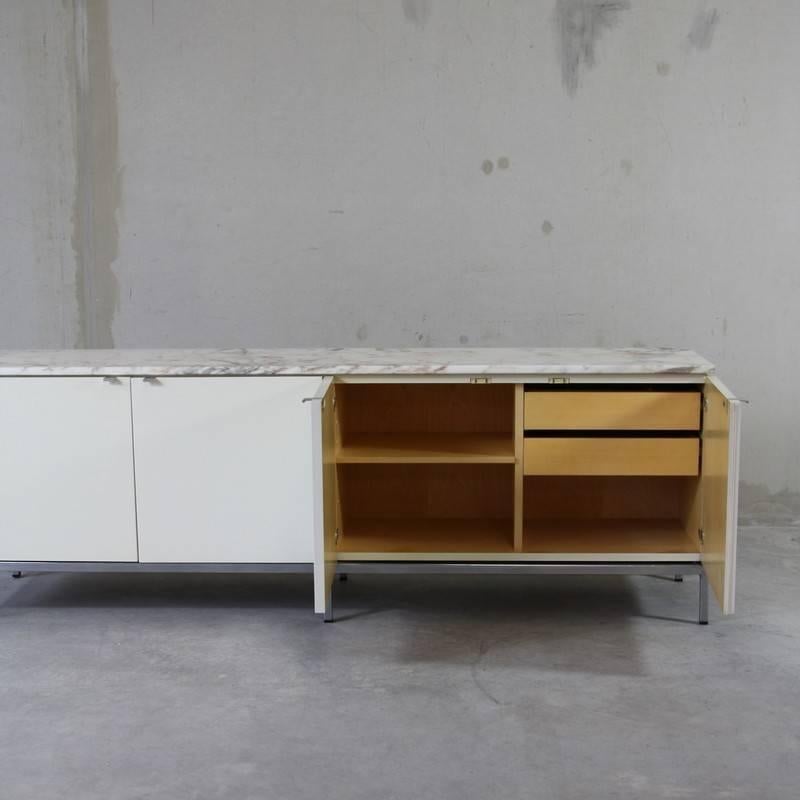 Laminate Florence Knoll Credenza or Sideboard with Marble, 1954