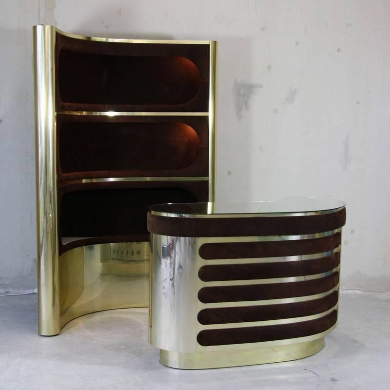 Metal Cocktail Bar in the Style of Mr. Rizzo, Italy, 1970