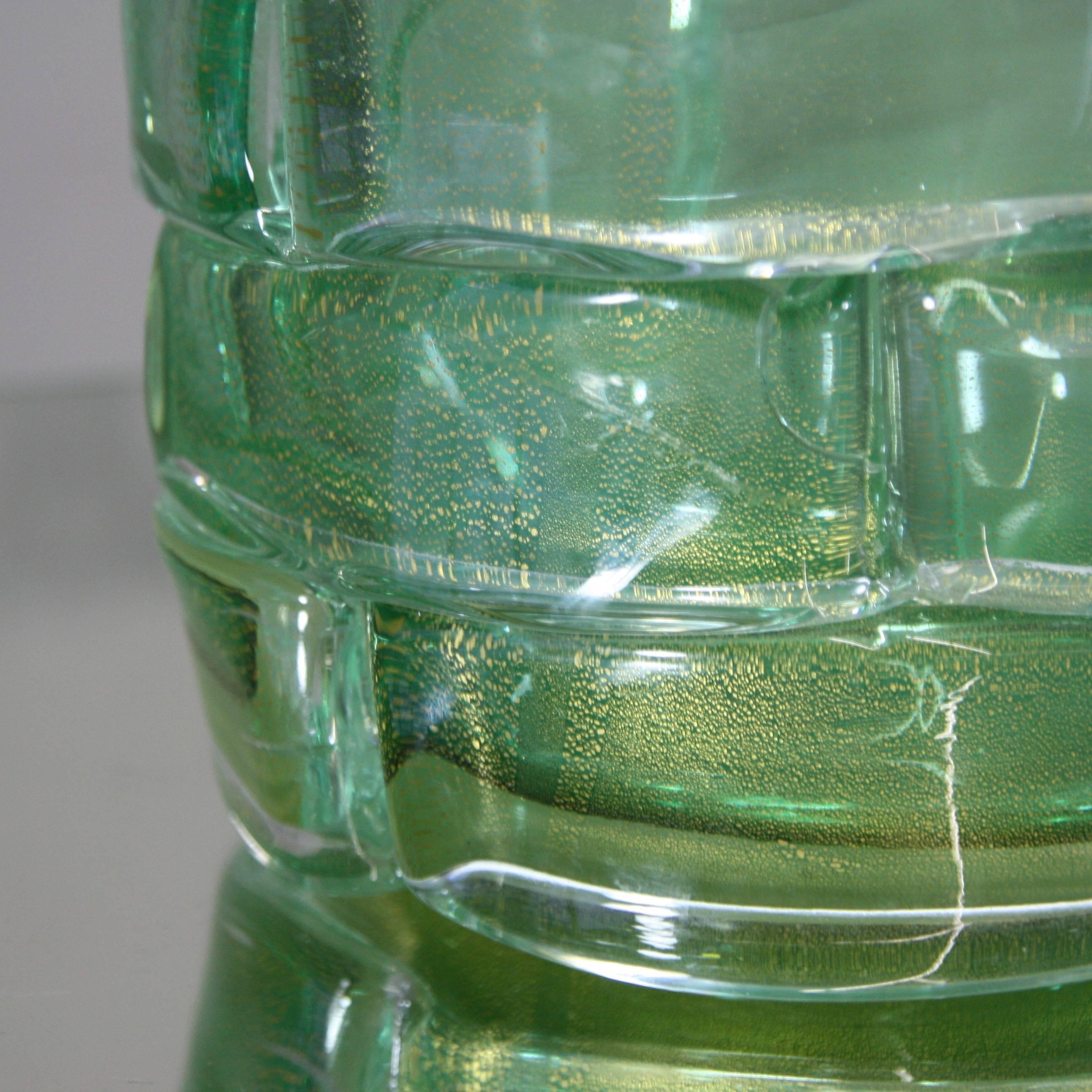 Italian Murano Glass Vase, Italy 'Green'