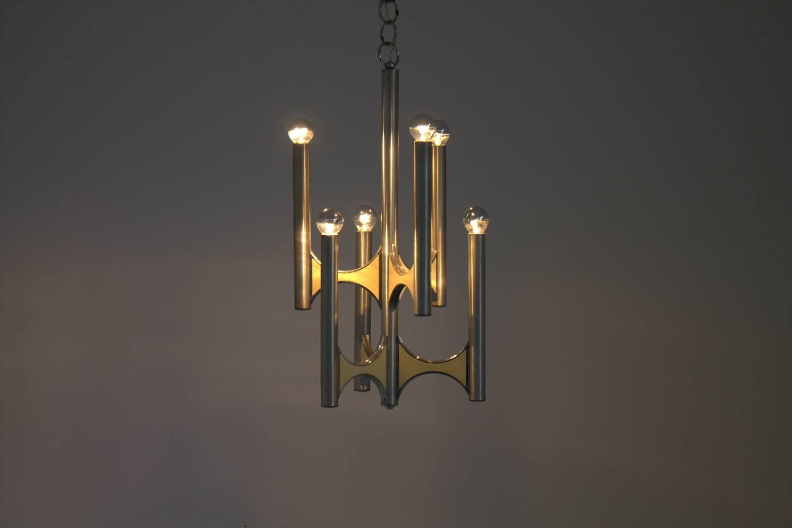 Italian Geatano Sciolari Chandelier, Italy 1960s