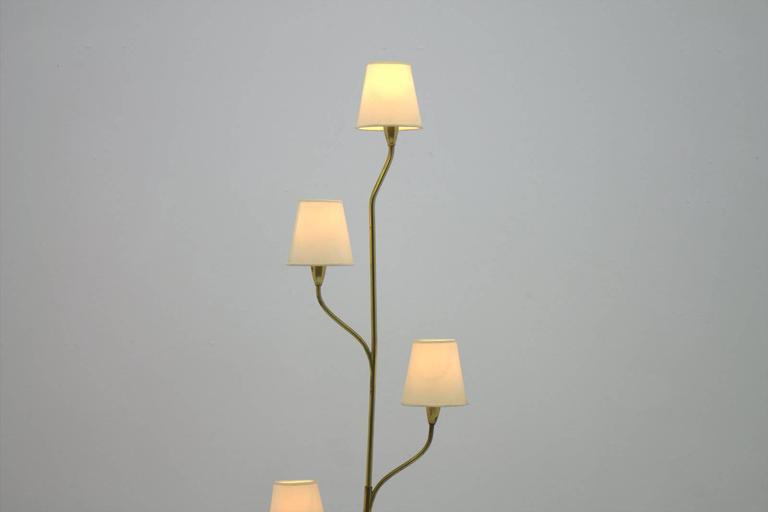 Nice Brass Floor Lamp France 1950s