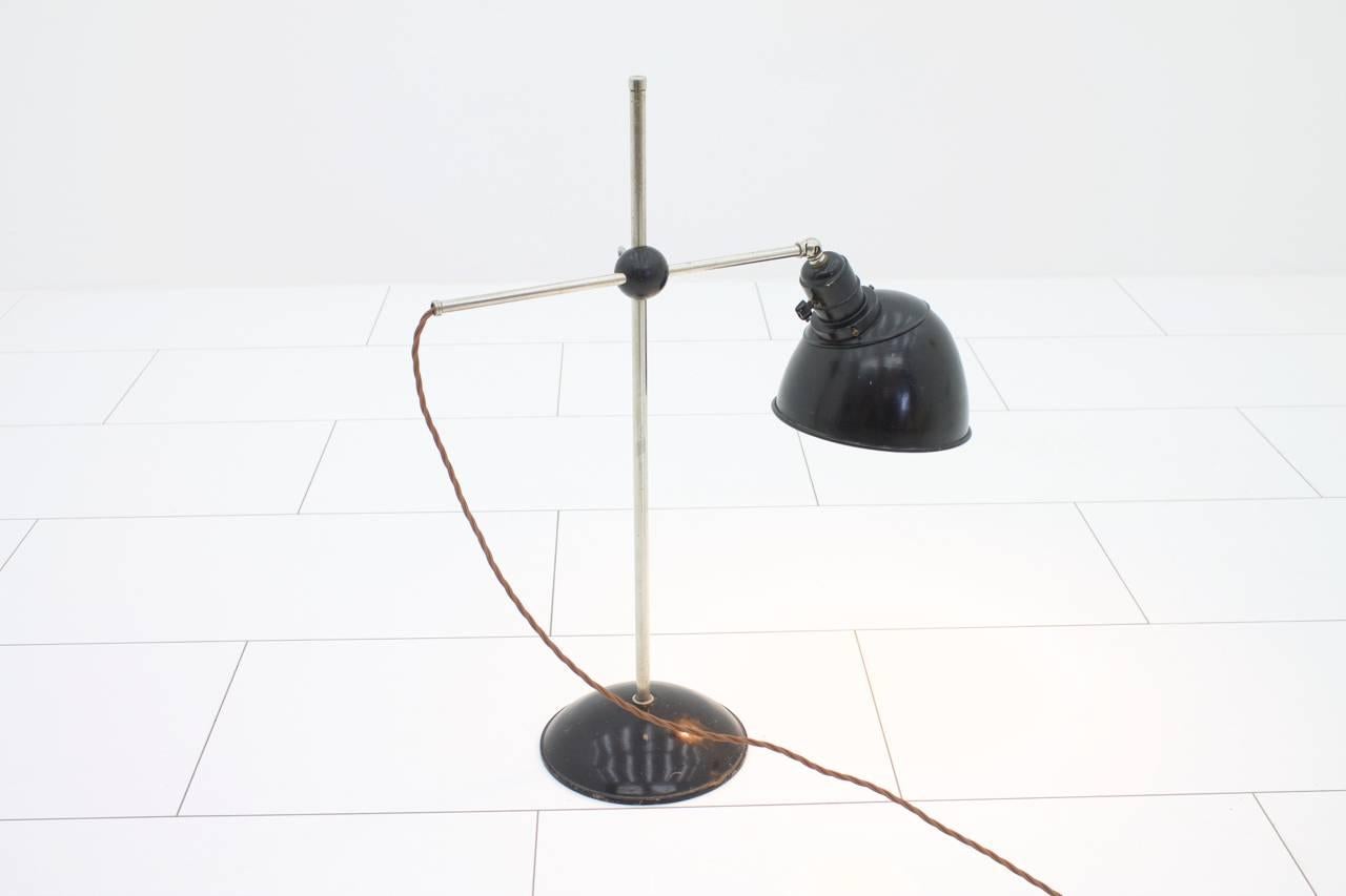 European Adjustable Bauhaus Table Lamp 50s For Sale