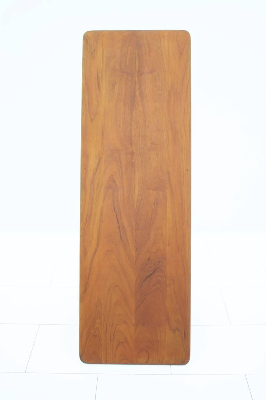 Danish Minimalist Teak Wood Coffee Table by Peter Hvid & Orla Molgaard Nielsen, Denmark For Sale