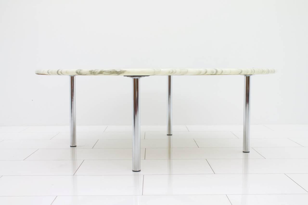 Mid-Century Modern Erwine & Estelle Laverne White Marble Coffee Table 1954
