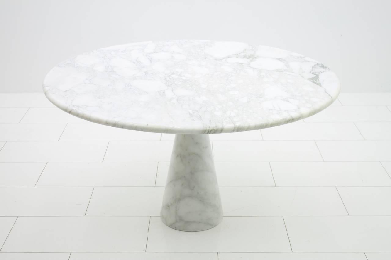 Mid-Century Modern Carrara Marble Dining Table by Angelo Mangiarotti