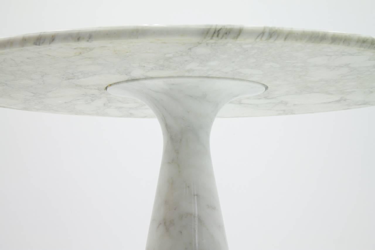 Carrara Marble Dining Table by Angelo Mangiarotti 1