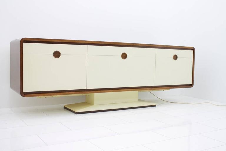 Sideboard with an Electric Mirrored Bar 1970s, James Bond 007 For Sale at 1stDibs