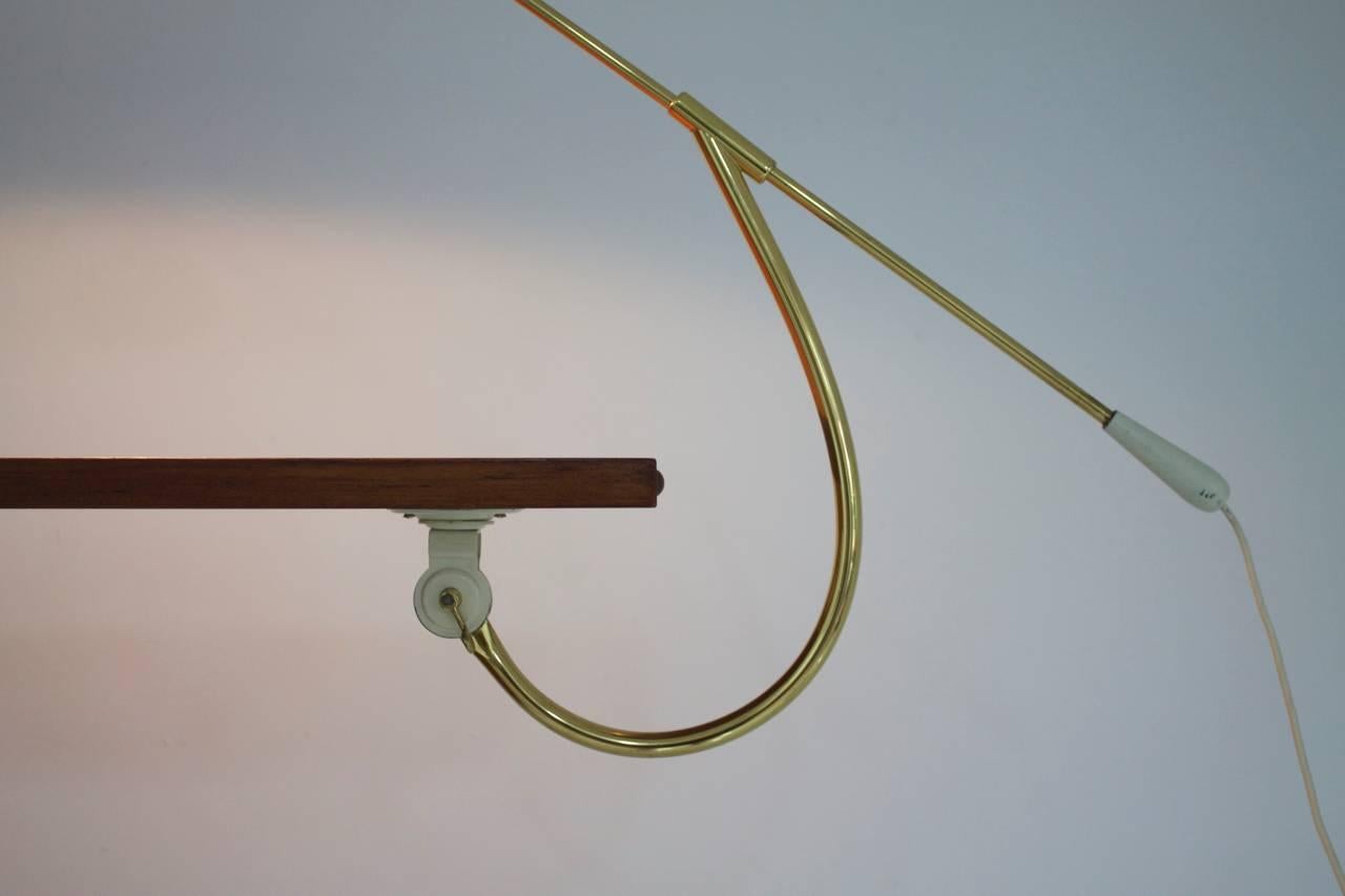Rare adjustable table lamp by Christian Dell, Germany, 1950s.
Ivory-white metal and brass.
Measures: L 93 cm, W 28 cm, H 60 cm.
Very good original condition.

Worldwide shipping.