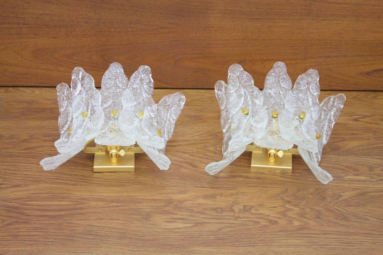 Set of Four Murano Glass Wall Sconces, Italy, 1960s In Good Condition In Frankfurt / Dreieich, DE