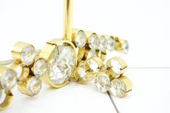 Palwa Table Lamp with Crystal Glass and Gilded Brass Germany, 1960s