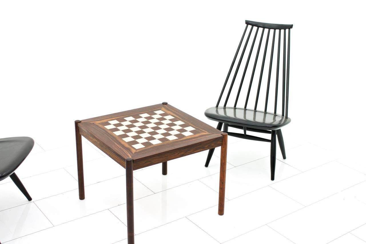 Rosewood Flip-Top Chess Table by Georg Petersen, Denmark, 1960s In Excellent Condition In Frankfurt / Dreieich, DE