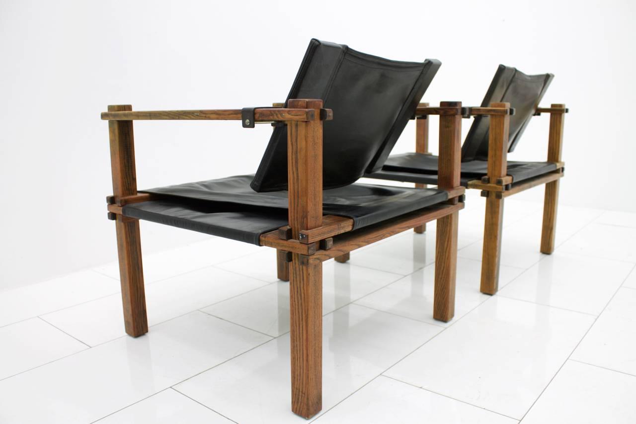Pair of Safari Lounge Chairs by Gerd Lange, Germany 1960s 2
